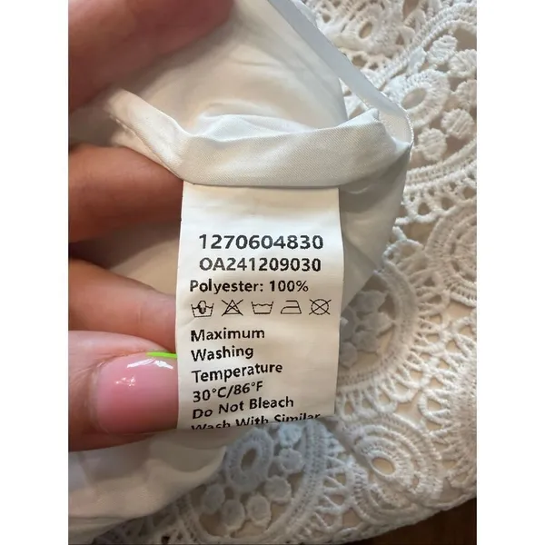 Commense Lace Floral Circle Hem Skirt White Size Medium - Image 5