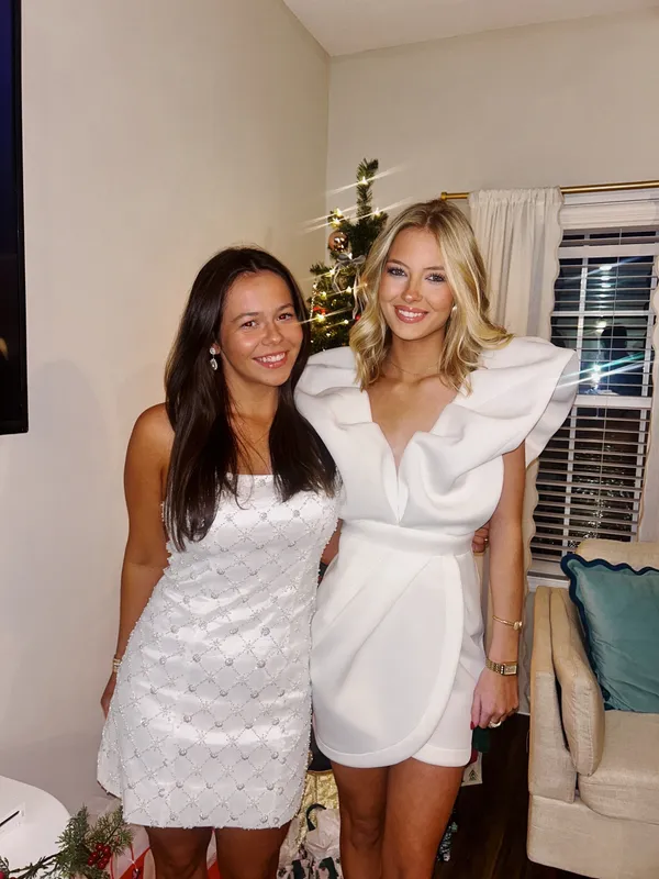 White Puff Sleeve Dress - Image 2