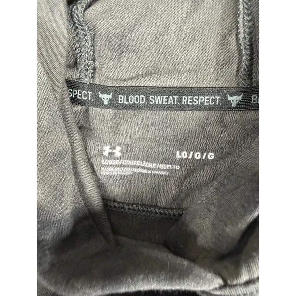 Under Armour Sleeveless Hoodie Women's L Gray Project Rock Camouflage Logo‎ - Image 6