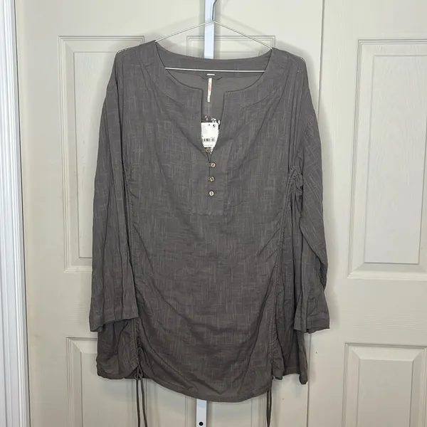 Free People Never Too Much Oversized Cotton Tunic Top XL - Image 3