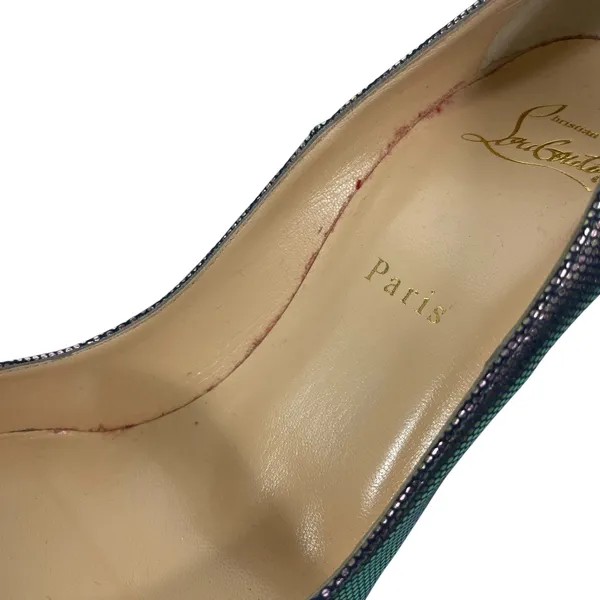 Christian Louboutin Tissu Scarabe So Kate 120 Pump Digitale Size 39 - Image 13