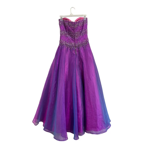 Previous Formals Blue‎ Prom Dress A Line Formal Gown Size 4 Princess - Image 7
