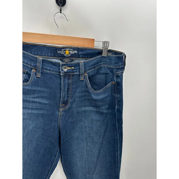 Lucky Brand Sofia Boot Ankle Medium Wash Blue Denim Jeans Womens‎ 14/32 AX35 - Image 4