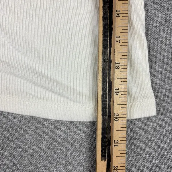 Maeve Anthropologie Baby Girl Shirt Womens Small White Square Neck Long Sleeve - Image 4