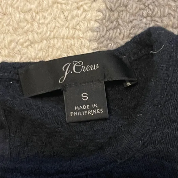 J-Crew Navy Sleeveless Blouse - Image 3