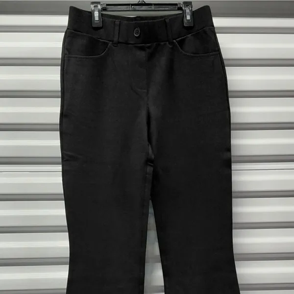 Betabrand Womens 7 Pocket Bootcut Dress Yoga Pants Size Medium Black Stretch - Image 7