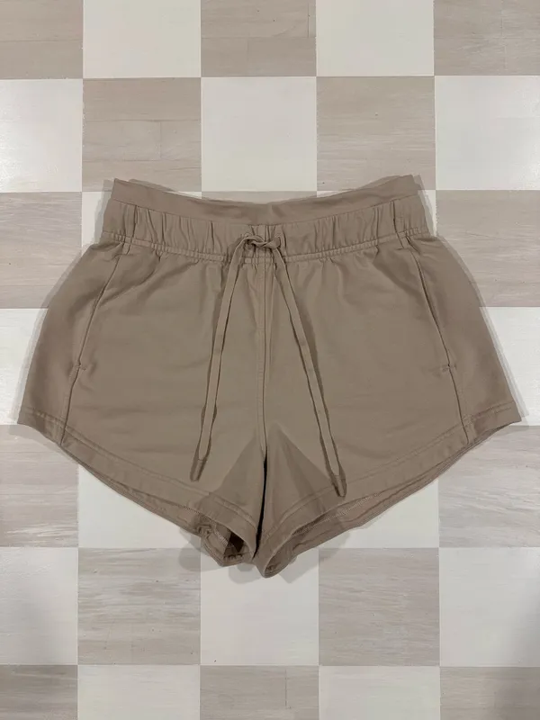 lululemon inner glow short cotton blend mojave tan 4 W7BDRS - Image 2