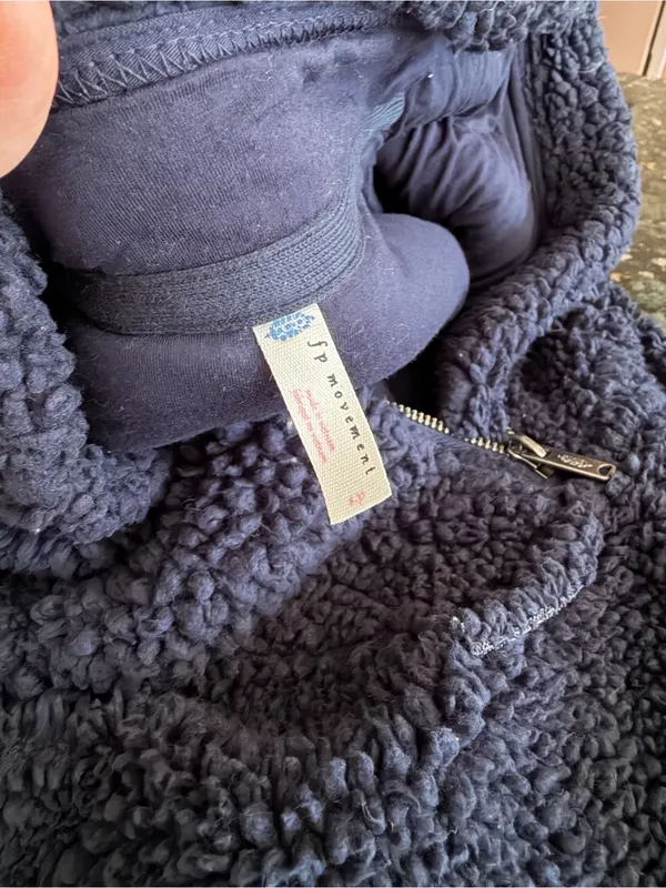 Free People Movement Fluffy Blue Small Women's Fleece Quarter Zip Oversized - Image 14