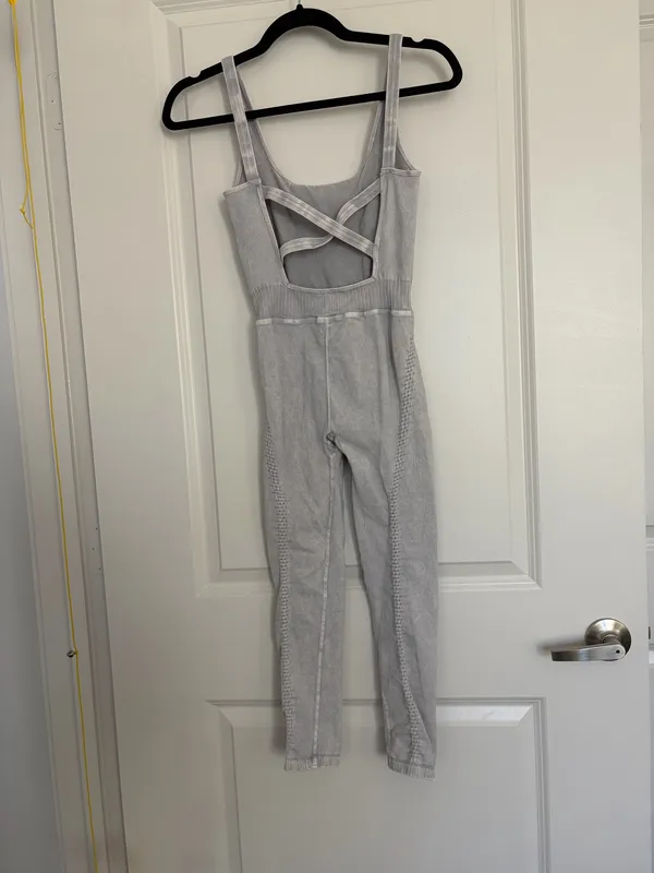 Free People Movement Good Karma Onesie | XS/S | Ice Grey - Image 7