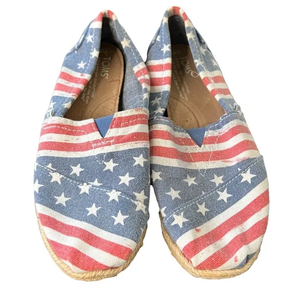 Toms American Flag Shoes as is‎ - Image 2