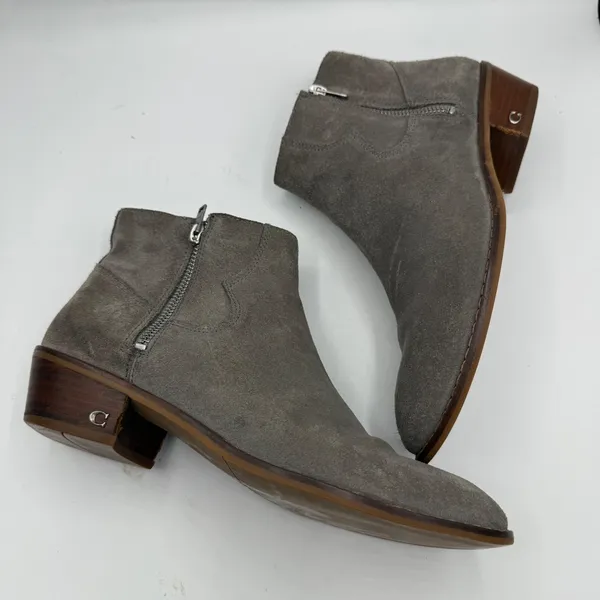Coach Dani Bootie Western Heather Grey‎ Suede Ankle Boots 7.5B - Image 2