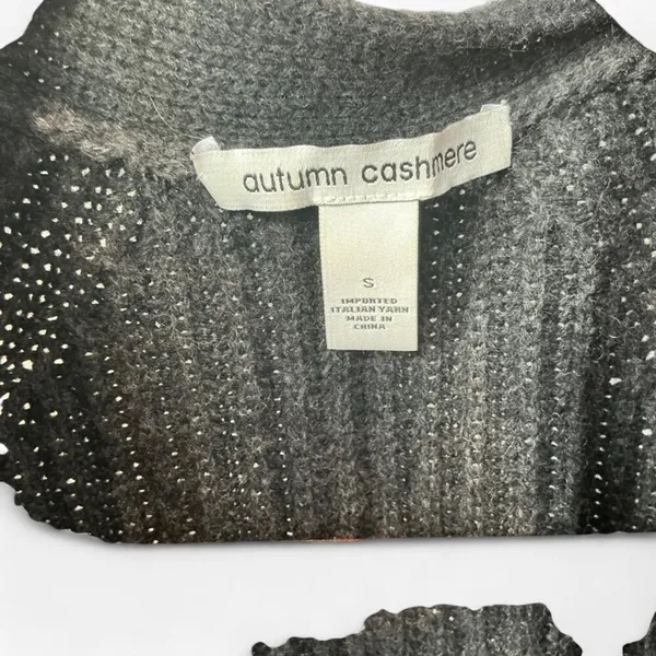 Autumn Cashmere‎ Grey Lace up Tie Cardigan size Small - Image 4