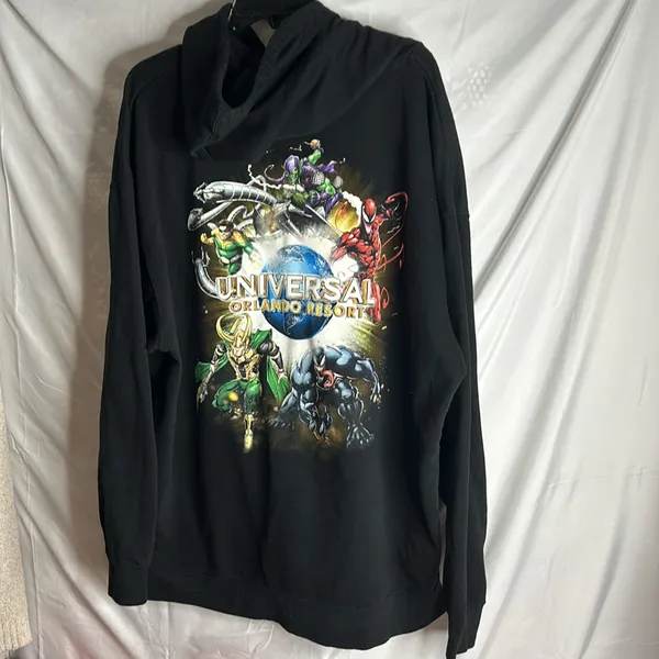 Universal Studios Resort Marvel Spiderman Full Zip Hooded Hoodie Jacket size 3X - Image 5
