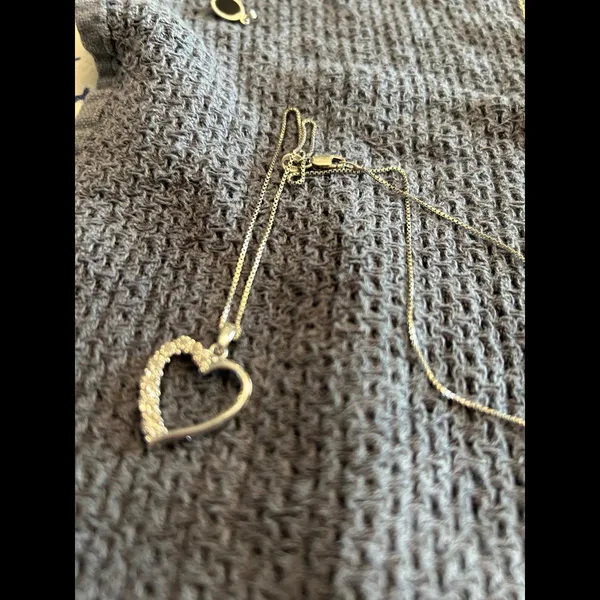 Heart 925 Sterling Silver necklace plus pendant beautiful - Image 3