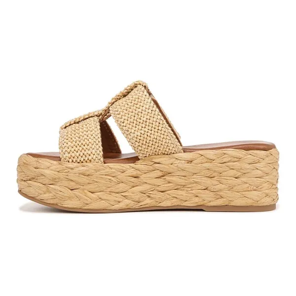 Zodiac Izzy Natural Woven Platform Slide‎ Sandals Size 9 - Image 6