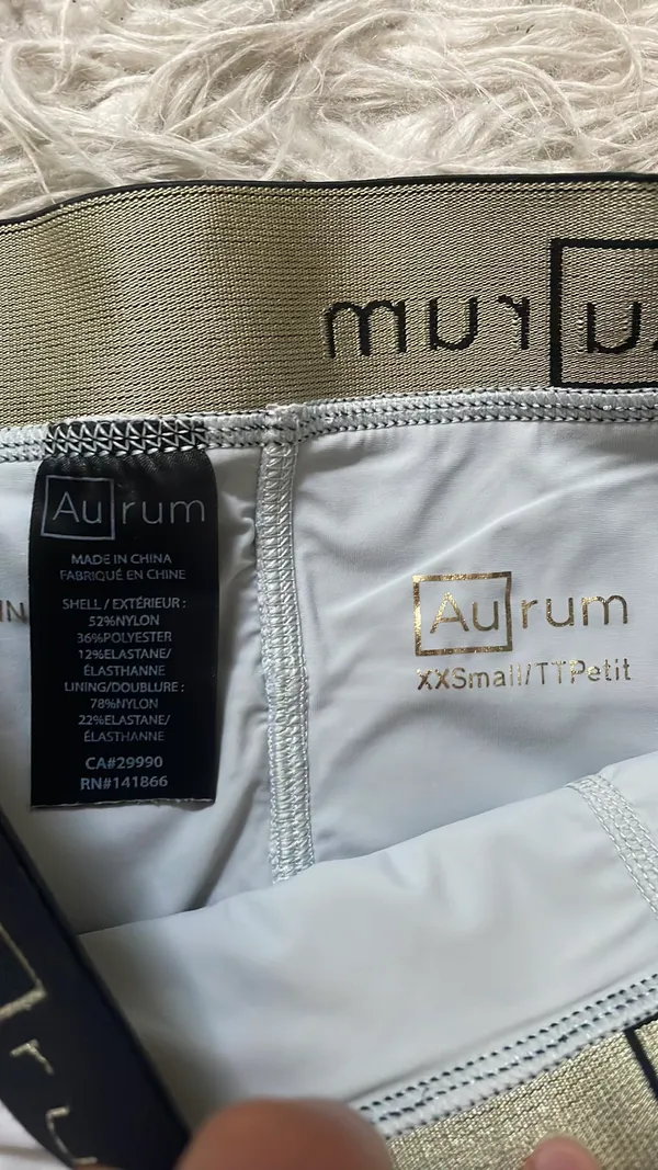 White Aurum Leggings Size XXS - Image 3