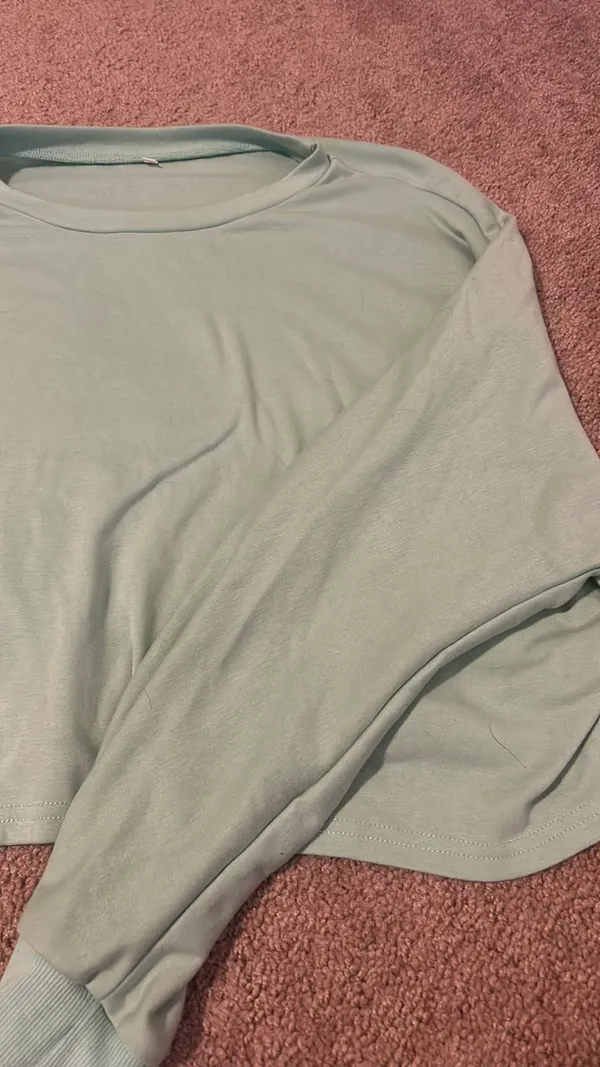 Wide Mint Green Pullover Size L - Image 2