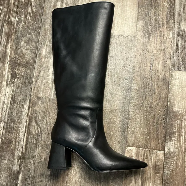 Jessica Simpson Black Knee-High Leather Women's Boot Size 9.5 Wide Calf - Image 11