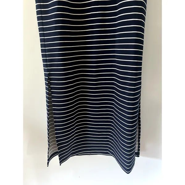 Spanx AirEssentials Navy Crew Stripe Sleeveless Maxi Dress NWT Size S - Image 3