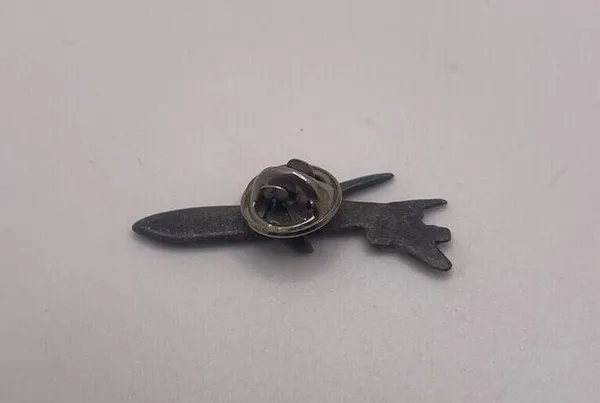 Medical Strike Force Jet Airplane Lapel Pin Pewter Tie Tack - Image 3