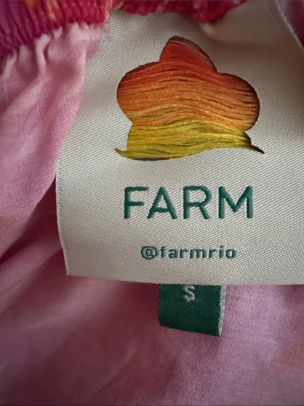 Farm Rio Summer Garden Puff Sleeve Cut Out Dress Womens Sz Small New $185 - Image 12