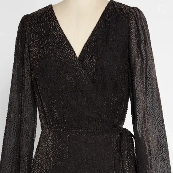 ModCloth Secretly Spotted Wrap Dress Size L - Image 2