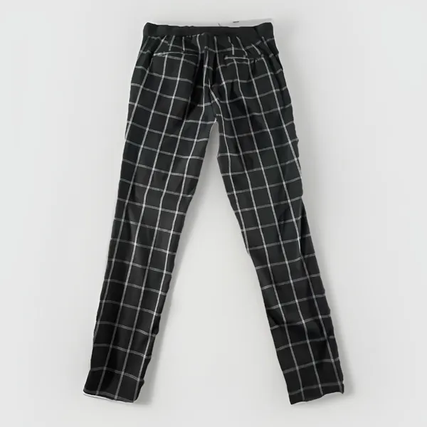 ZARA Women's Black White Windowpane Plaid Slim Ankle Dress‎ Pants Size XS - Image 3