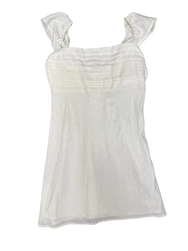 Abercrombie & Fitch A&F Emerson Cap Sleeve Mini Dress Linen White Medium NEW - Image 6