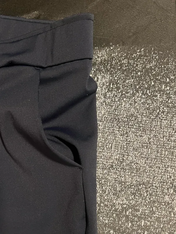 Womens small Maison d'Amélie black elastic drawstring trousers/joggers-navy blue - Image 4