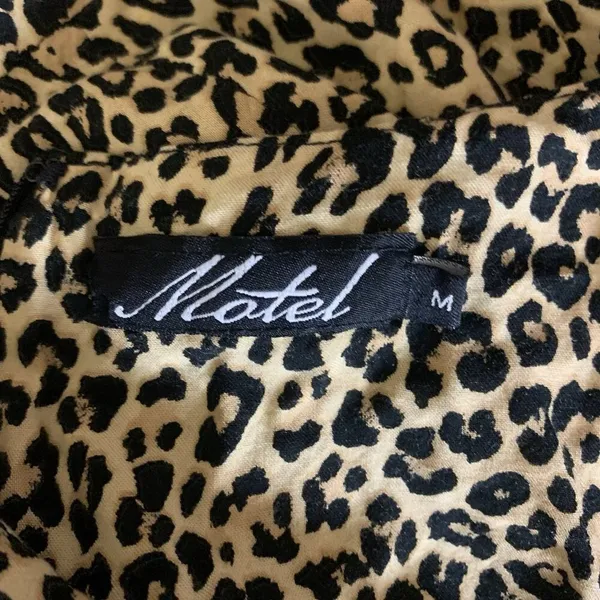 Motel Leopard Print Fit And Flare‎ Mini Dress M Retro Indie Grunge - Image 3