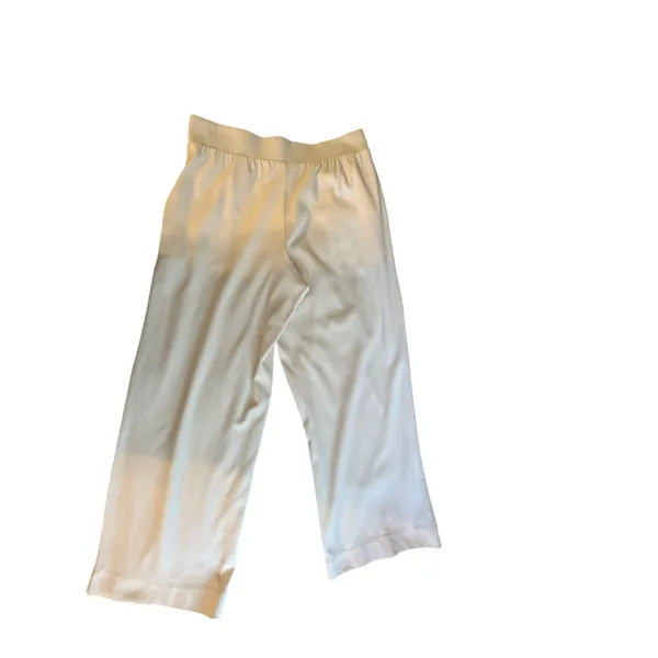 Haven Well Within White Knit Lounge Pants Small Wide Leg Travel Cotton - Image 8