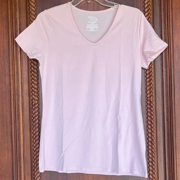 Pink Pastel Blush Vneck Short Sleeve - Image 4