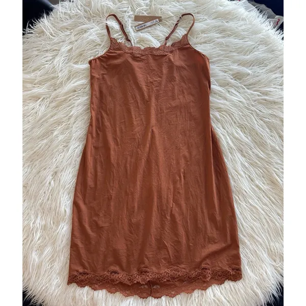 Skims Fits Everybody Lace Slip Dress Bronze Size 2X - Image 3