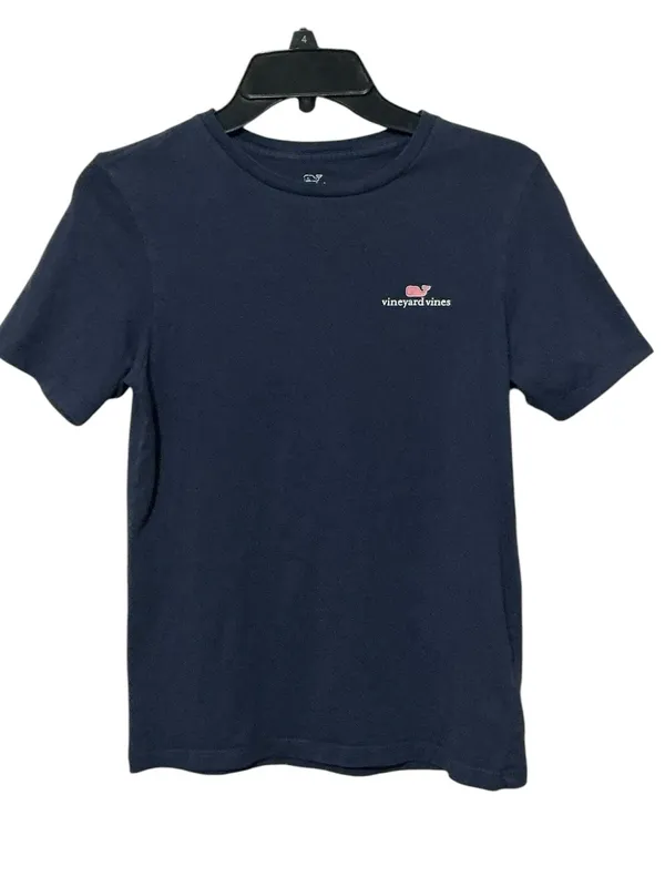 VINEYARD VINES Whale Logo Tee M 16” p2p Navy EUC - Image 2