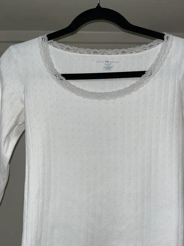 McKenna Top, Pointelle eyelet top - Image 2