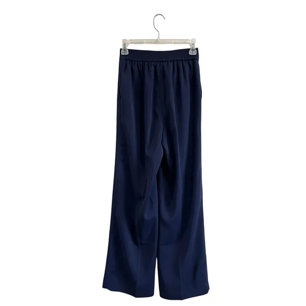 Quince Navy Stretch Crepe Trouser Pants Tailored‎ Work Office Chic Size 0 - Image 3