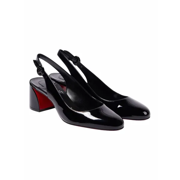 Christian Louboutin So Jane 55 Patent Slingback Pump Black Size 36.5 - Image 2