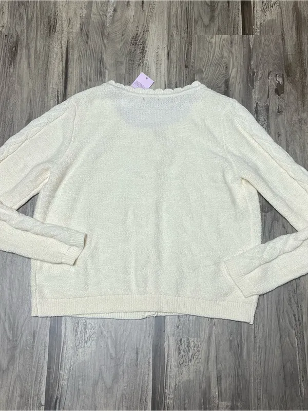 NWT Wild Fable Cream Heart Button Cable Knit Cardigan Size XL - Image 5