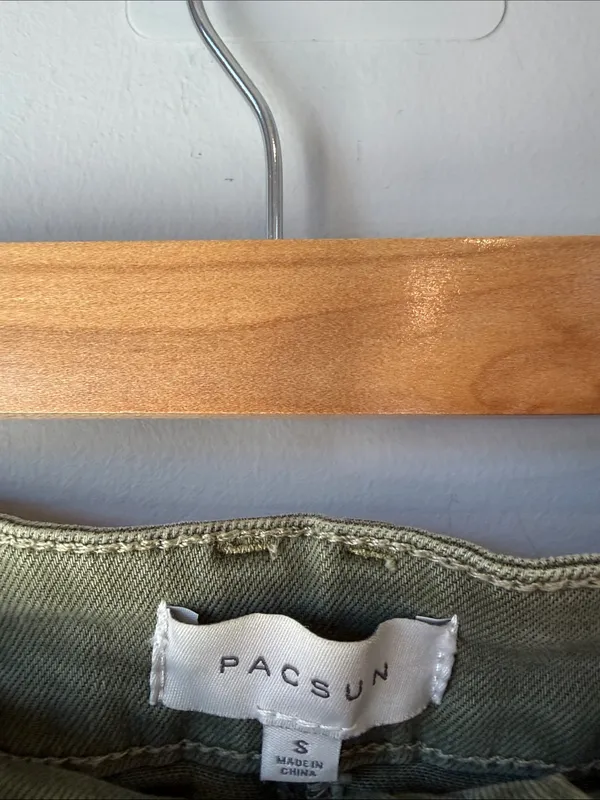 PacSun Olive Cargo Maxi Skirt - Image 4