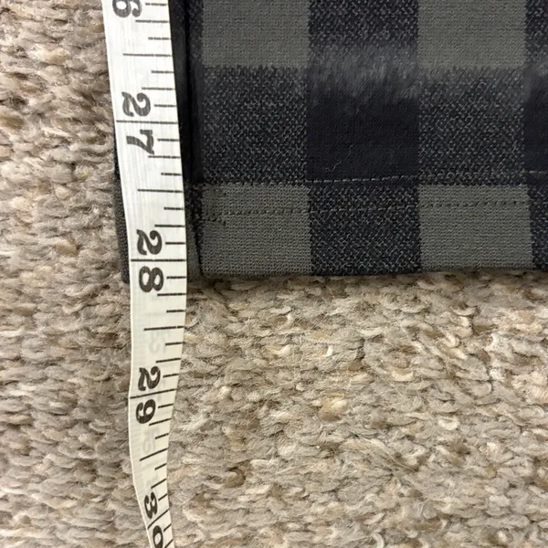 LOFT Checkered Leggings - Black and Army Green , stretch - Image 7