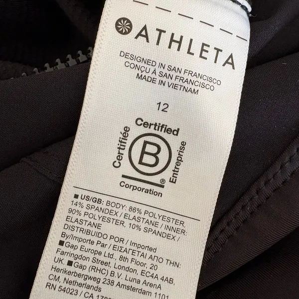Athleta Dress Venture Out 12 Black Athletic Hiking Zip Front Built-in Shorts - Image 13