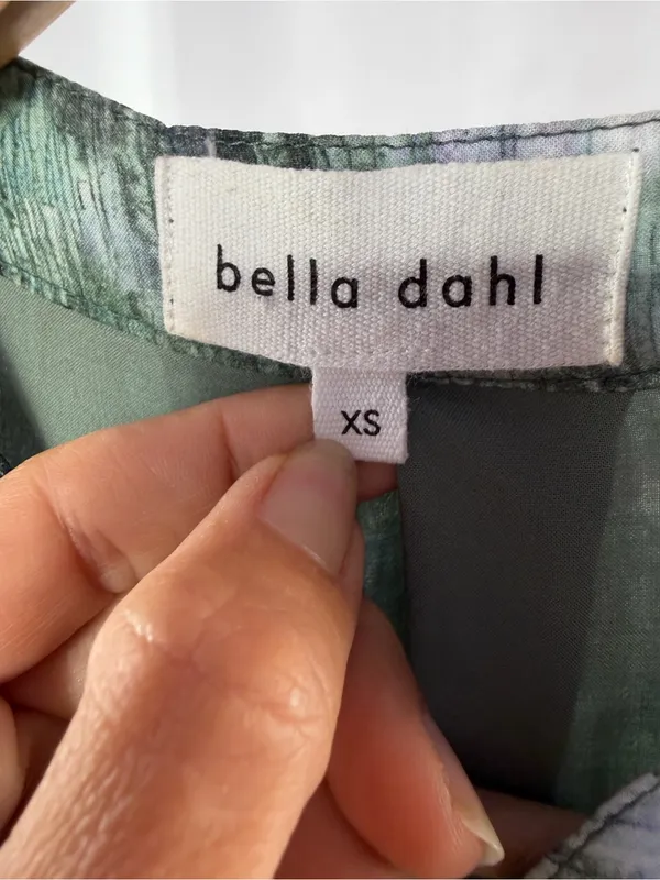 Bella Dahl Sleeveless Tie Waist Maxi Dress in Green Blue Purple Tie-Dye‎ Size XS - Image 6