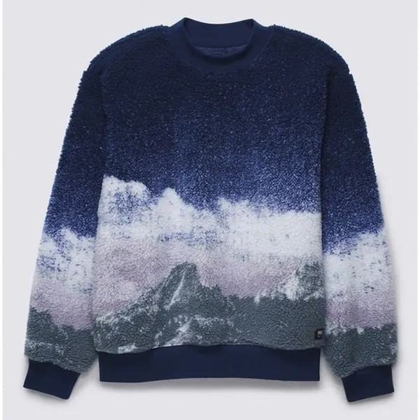 NWOT Vans Overlook Sherpa Crew Sweatshirt - Dress Blues Large - Image 2