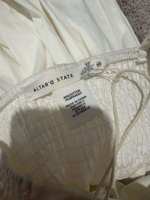 Altar'd State white cotton mini dress - Image 5