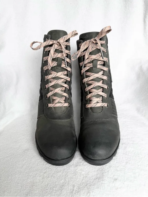 Sorel Womens Size 10.5 Lexie Wedge Felt Boots Camp-Dark Slate - Image 4