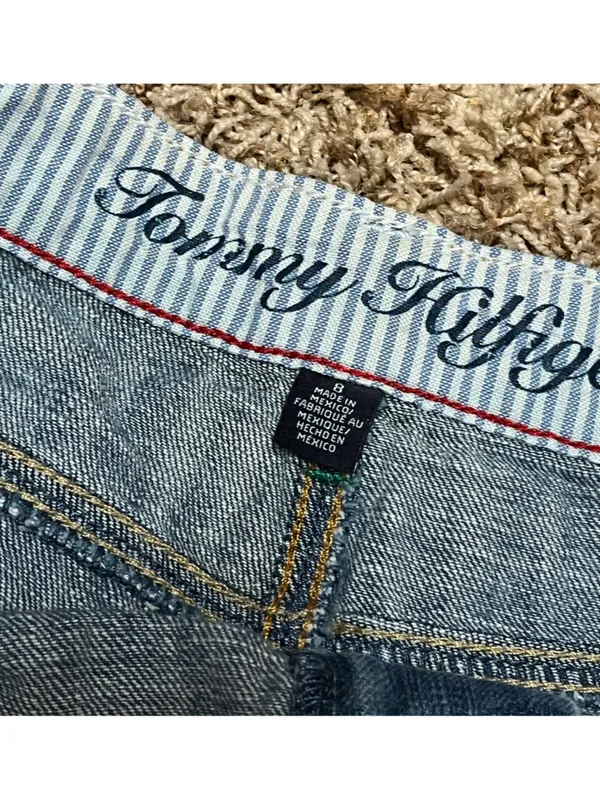 Tommy Hilfiger Jean shorts size 8 stretch casual summer fun BOHO - Image 3