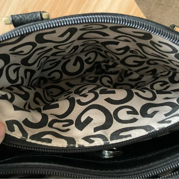 Guess Leather Handbag Black/Coal Top Handle Bag - Image 15