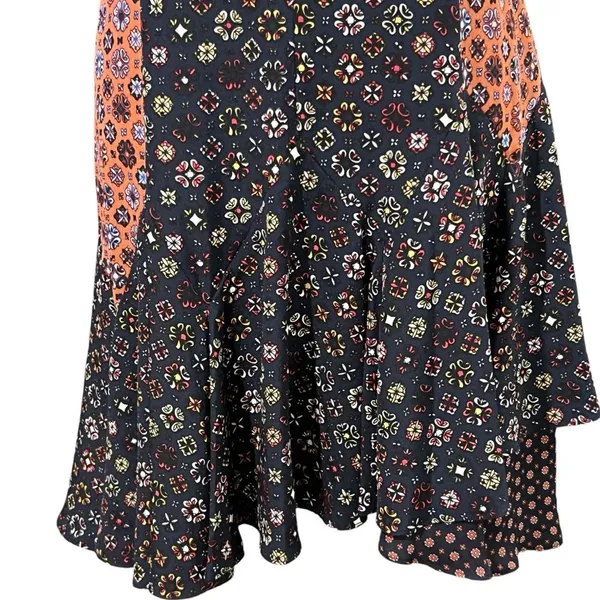Derek Lam 10 Womens Silk Dress Sz 8 Medallion Print Asymmetric Hem Career Boho - Image 3