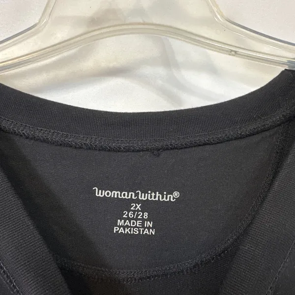 Woman Within Plus Size 26/28W Top 2X Black Sequin Star Sweatshirt Celestial 708‎ - Image 6