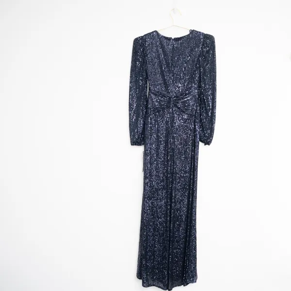 Aqua Formal - Navy Sequin‎ Twist-Front Gown - Image 4